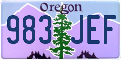 OR license plate 983JEF