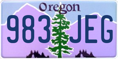 OR license plate 983JEG
