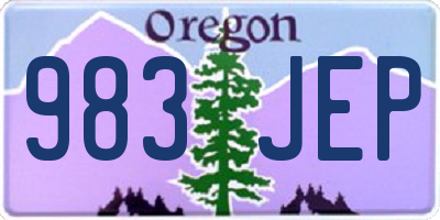 OR license plate 983JEP