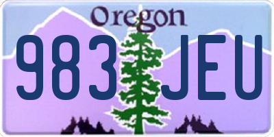 OR license plate 983JEU