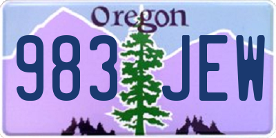 OR license plate 983JEW