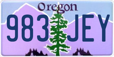 OR license plate 983JEY