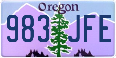 OR license plate 983JFE