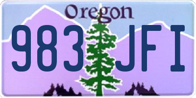 OR license plate 983JFI