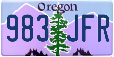 OR license plate 983JFR