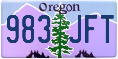 OR license plate 983JFT