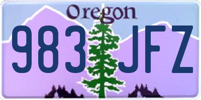 OR license plate 983JFZ