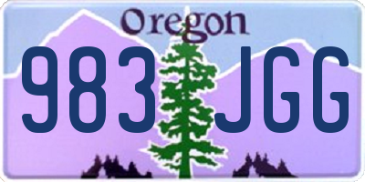 OR license plate 983JGG