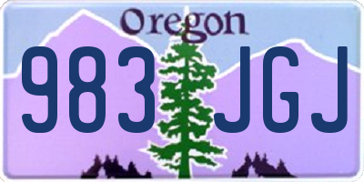 OR license plate 983JGJ