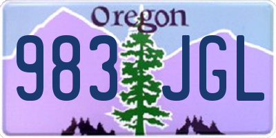 OR license plate 983JGL