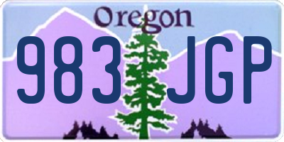 OR license plate 983JGP