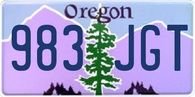 OR license plate 983JGT