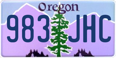 OR license plate 983JHC