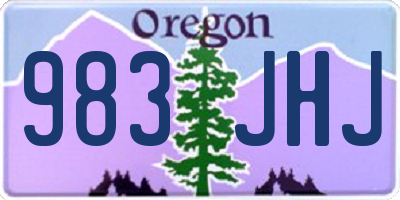 OR license plate 983JHJ