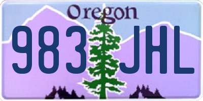 OR license plate 983JHL