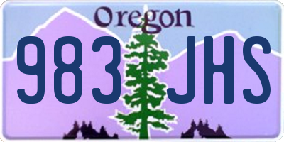 OR license plate 983JHS