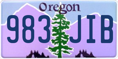 OR license plate 983JIB