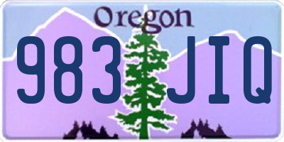 OR license plate 983JIQ