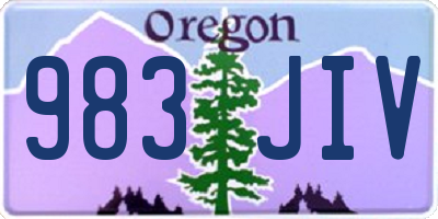 OR license plate 983JIV