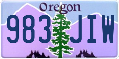 OR license plate 983JIW