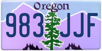 OR license plate 983JJF