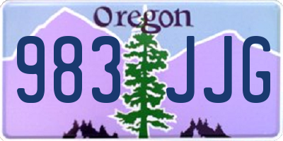 OR license plate 983JJG