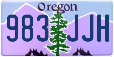 OR license plate 983JJH