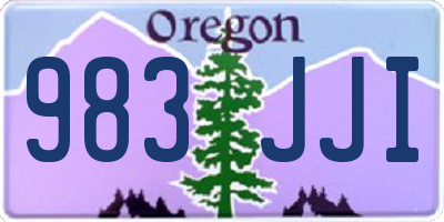 OR license plate 983JJI