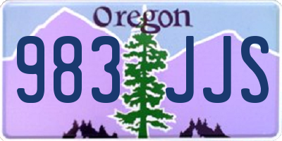 OR license plate 983JJS