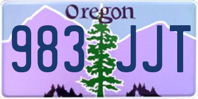 OR license plate 983JJT