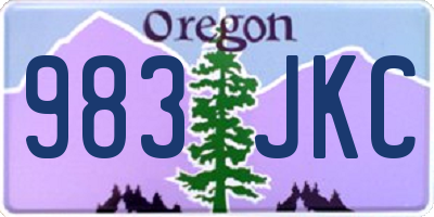 OR license plate 983JKC