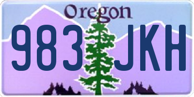 OR license plate 983JKH