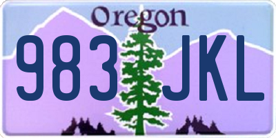 OR license plate 983JKL