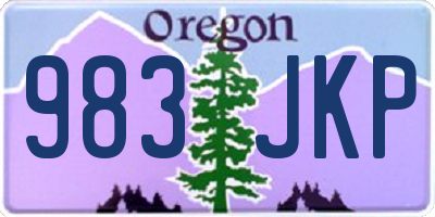 OR license plate 983JKP