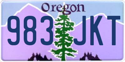 OR license plate 983JKT