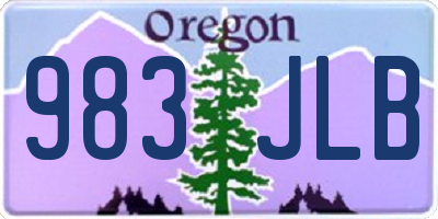 OR license plate 983JLB