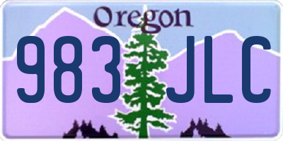 OR license plate 983JLC