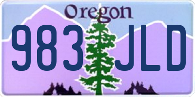 OR license plate 983JLD