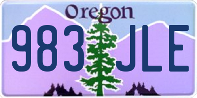 OR license plate 983JLE