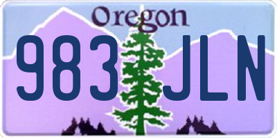 OR license plate 983JLN