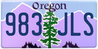 OR license plate 983JLS