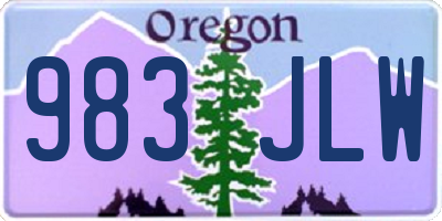 OR license plate 983JLW