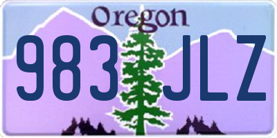 OR license plate 983JLZ