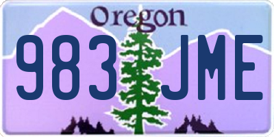 OR license plate 983JME