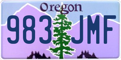 OR license plate 983JMF