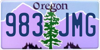 OR license plate 983JMG