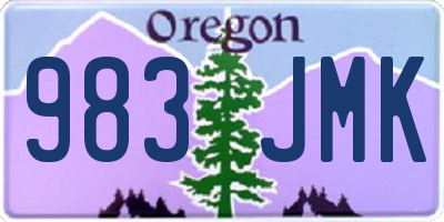 OR license plate 983JMK