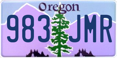 OR license plate 983JMR