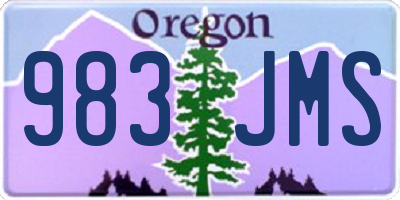 OR license plate 983JMS