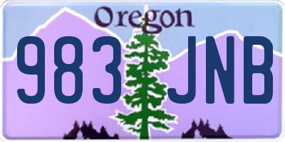 OR license plate 983JNB